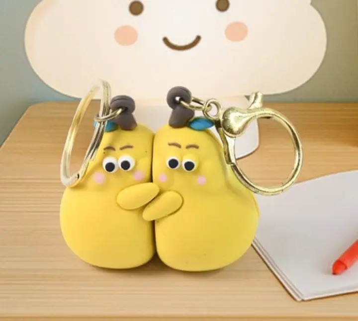 Twin Toon Charm 2 in 1 Cute Couple Keychain Set