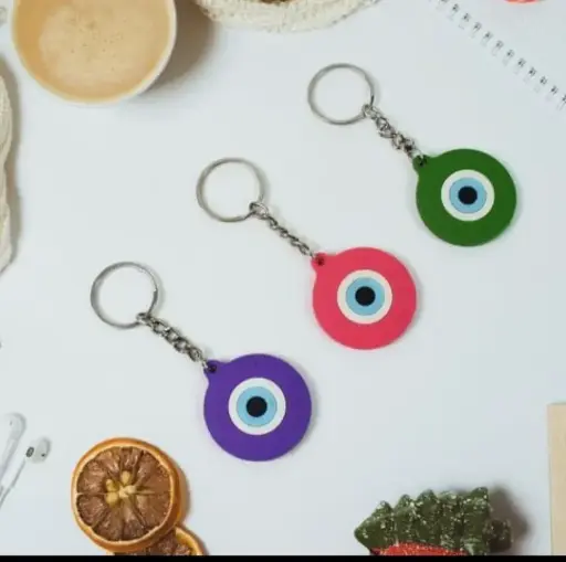 Guard Eye Charm - Evil Eye Silicon Rubber Keychain 